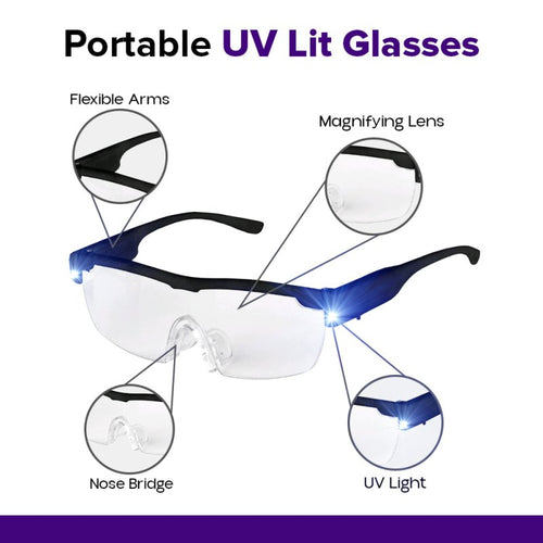 UV-Lit Optical Glasses (Rechargeable) - UV lit Optical