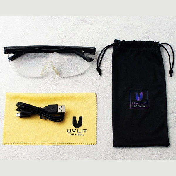UV-Lit Optical Glasses (Rechargeable) - UV lit Optical